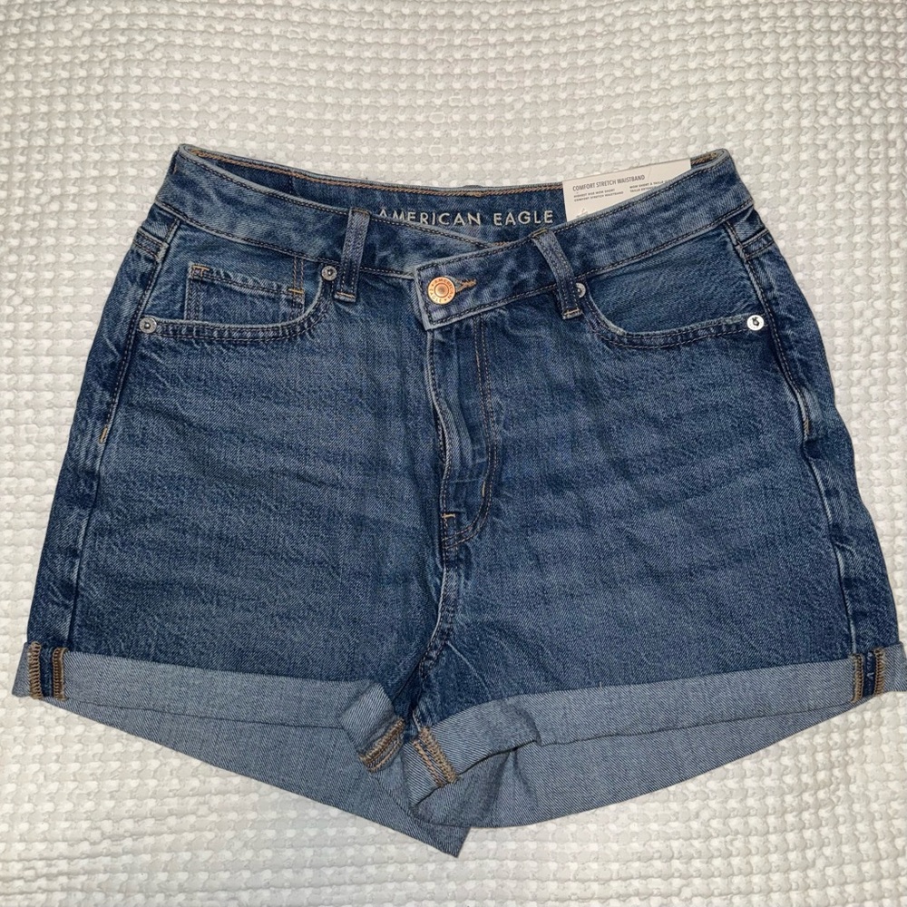 American Eagle Outfitters Dark Blue Denim Jean Shorts
